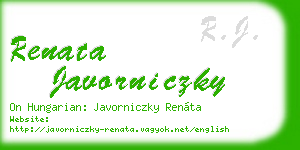 renata javorniczky business card