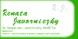 renata javorniczky business card